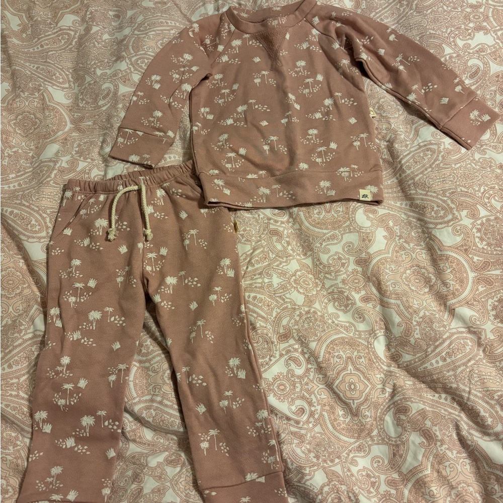 Lulu + Roo (Little Road Co) Where the Wild Things Are Pink Crown Print Set 2T